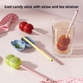 thumbnail image 2 of Plastic Tea Infuser Straw Food Grade Silicone Tea Filter Strainer Long Straw Loose Leaf Steeper Tea Lovers Gifts, 2 of 8
