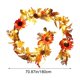 thumbnail image 3 of Corona otoñal para puerta de entrada con luces LED - 180 cm (70,87") Decoración de pared de ratán multicolor, calabaza, girasol y estilo rústico para Halloween, ideal para interiores y exteriores., 3 of 7