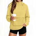 thumbnail image 2 of QIYAGBSA Half Zip Windbreaker for Women Hooded Pullover Kangaroo Pocket Drawstring Hem Lightweight Long Sleeve Anorak Jacket for Outdoor Runs and Weekend Wear, 2 of 9
