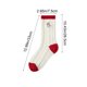 thumbnail image 3 of Calcetines navideños para mujer | Calcetines de media caña de forro polar grueso para otoño e invierno | Calcetines cálidos de felpa con bordado festivo | Pack de 2 calcetines navideños multicolores, 3 of 5
