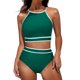 thumbnail image 1 of Traje de Baño de 2 Piezas para las Mujeres Hawaiana Estampado Tropical Cami Bra con Volantes, Juegos de Baño de Ropa de Playa para la Piscina Y el Mar, 1 of 7