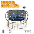thumbnail image 6 of CITYLE 10FT Trampoline with Enclosure Net and Lights, Outdoor Trampoline for Kids and Adults, 1000LBS Trampoline with Basketball Hoop, Galvanized Steel Heavy Duty Trampolines, 6 of 9
