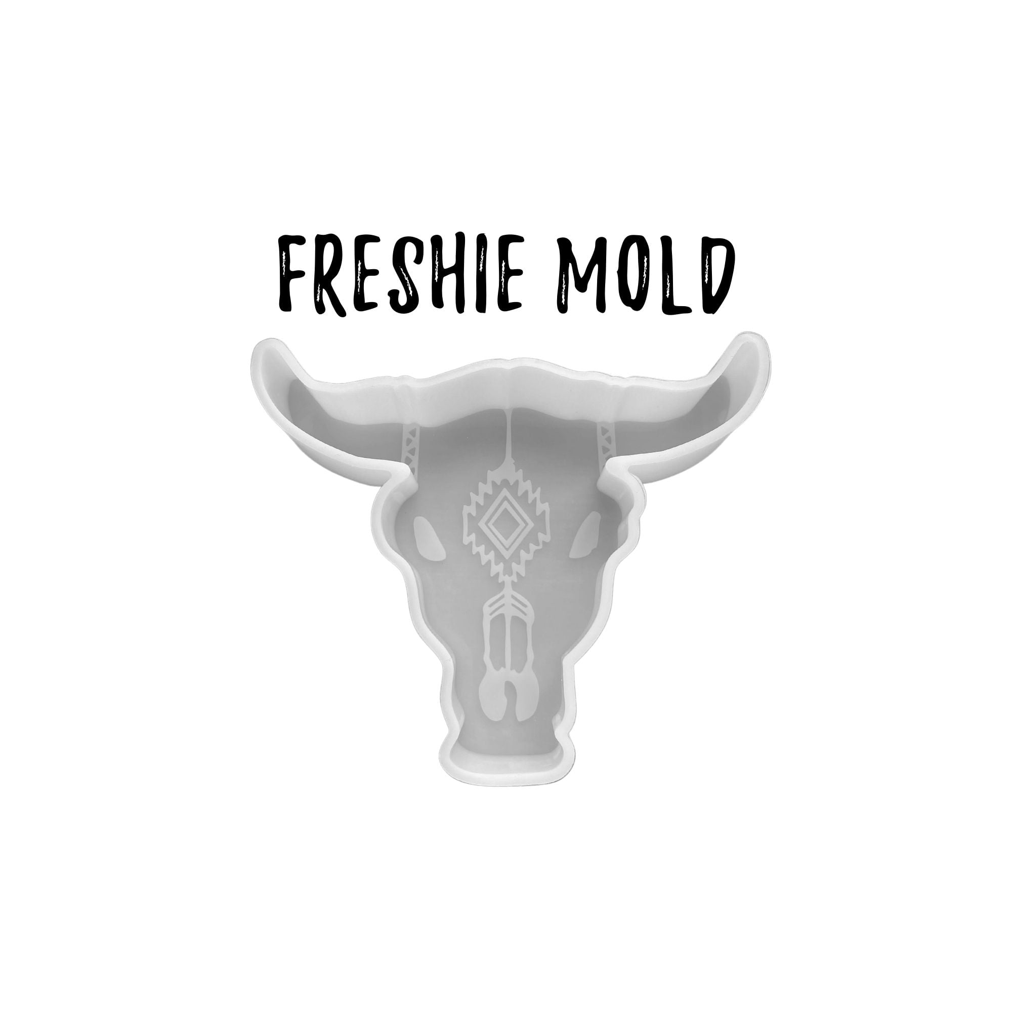 Lashicorn 6 Longhorn Freshie Mold Silicone Tray Bulk Wholesale | 11.25 Wide x 8 Long x 1 Deep | Multiple Mold for Freshies, Epoxy, Soap | Aztec Bull Skull