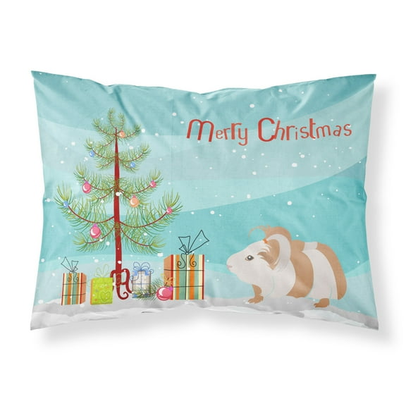 Silkie Guinea Pig Merry Christmas Fabric Standard Pillowcase CK4446PILLOWCASE