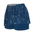 thumbnail image 6 of Yoga Shorts for Women Stylish Print Lightweight Skort Pocket Mid Waist Slim Fit Stretchy for Sporty Wear Blue L, 6 of 7