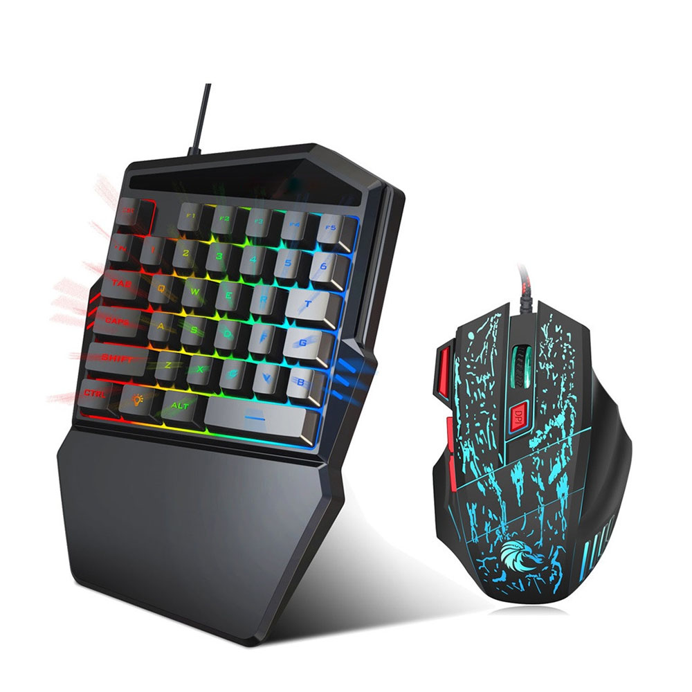 Everso One Handed Keyboard and Mouse OneHanded Mechanical Gaming