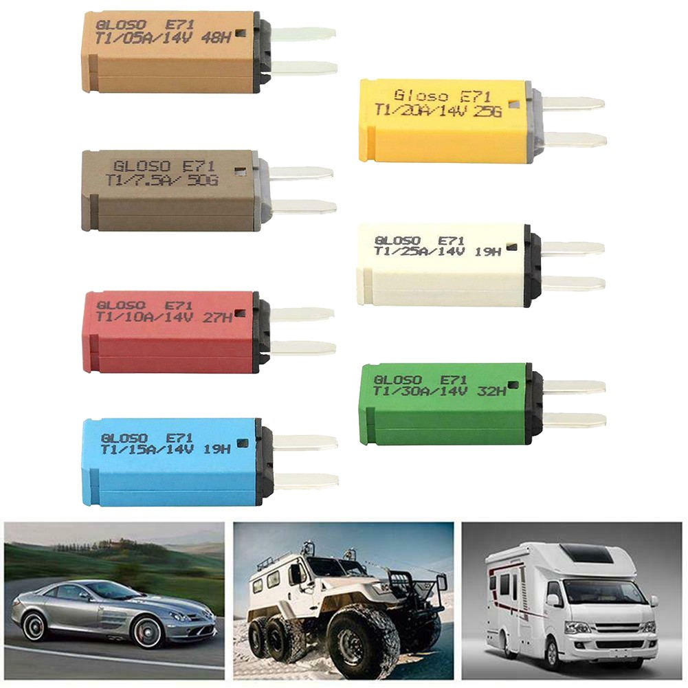 Disjoncteur Réarmable Mini Lame 12/24V 5-30A - Protection Surcharge Pour Voiture, Bateau - Modèle 10A
