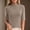 Gray, variant on Turtle Necks Tops for Women, Knit Tops for Women, Mock Neck Tops for Women, Slim Fit Mid Sleeve Base Sweater Top, Undershirts for Women, Black XL