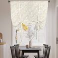 thumbnail image 3 of Spring Floral Tie Up Curtains for Windows, Adjustable Balloon Window Shades, Vintage Simple Flowers Pattern Beige Kitchen Window Treatments Adjustable Roll Up Curtain for Basement/Nursery 52"x45", 3 of 8