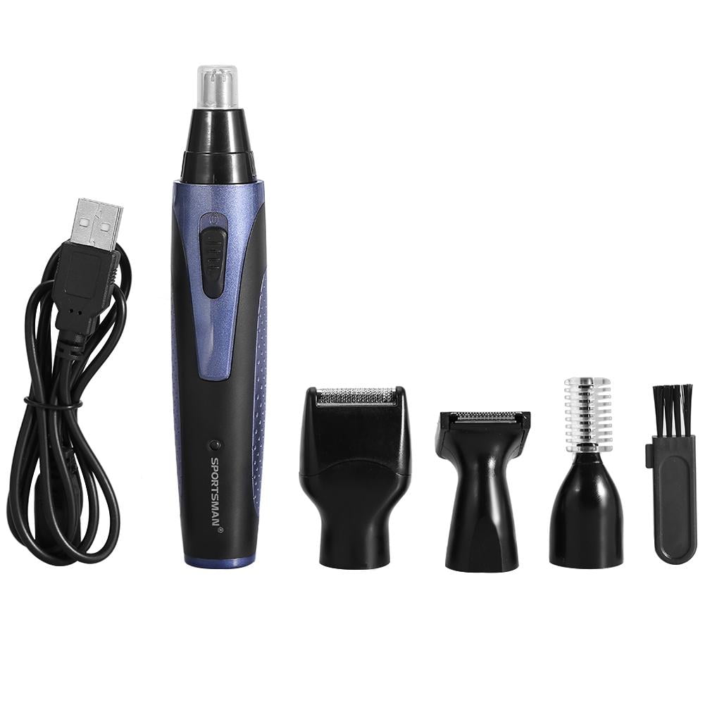 electric shaver with nose trimmer