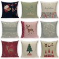thumbnail image 3 of Fundas De almohadas De decoración para el hogar, Adornos De Navidad con dibujos animados De Papá Noel y ciervo, regalos De Feliz Navidad para el Año Nuevo, 3 of 4