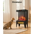 thumbnail image 2 of Flamemore 20" Electric Fireplace Heater, 3D Dynamic Flame Space Heater with Remote & Timer Control, Adjustable Thermostat 1500W, 2 of 8