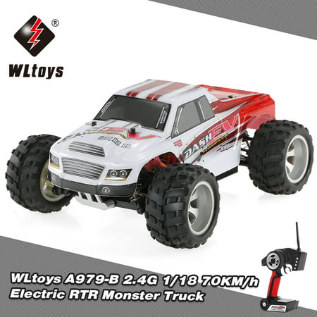 WLtoys A979-B 2.4G 1/18 Scale 4WD 70KM/h High Speed Electric RTR Monster Truck RC (Best 1 5 Scale Electric Rc)