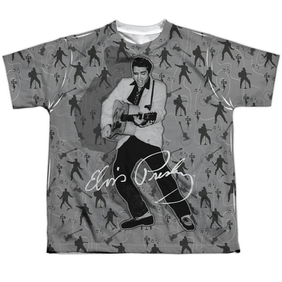 Elvis Presley - Rockin All Over - Youth Short Sleeve Shirt - Large