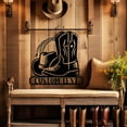 thumbnail image 2 of KAINSY Personalized Western Wall Decor Metal Signs, Rustic Cowboy Hat & Boot Silhouette, Cowboy Metal Name Sign Customized, Vintage Howdy Wall Art Gifts for Home Bedroom Speakeasy Decor Color05, 2 of 7