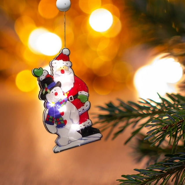 Battery Operated Christmas Window Decoration Lights Indoor Hanging Decor with Suction Cups for Glass Party Gift LED Lights for Holiday Display
