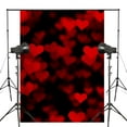 thumbnail image 1 of BSDHOME Fond de Vacances en Polyester Motif Cœur Rouge Accessoires de Studio Fond de Photographie 5x7ft, 1 of 5