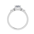 thumbnail image 3 of Eterna Jewel 2.2 Ct Emerald Cut Excellent Engagement Wedding Rings - Three Stone Prong Set Designer Ring for Women - 14K White Gold Plated Lab-Created Simulated Diamond Rings - Celebrate Your Love, 3 of 3