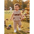 thumbnail image 4 of Loicainy Baby Toddler Girls Summer Clothes Set 6 12 18 24 Months 2T 3T 4T Sleeveless Crew Neck Letters Football Embroidery Peplum Tank Tops and Plaid Pants Outfits, 4 of 8