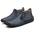 thumbnail image 1 of Botas de hombre con costuras y cremallera, botines estilo vintage, suela de goma, zapatos para exteriores, mocasines, 1 of 5