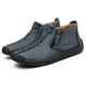thumbnail image 1 of Botas de hombre con costuras y cremallera, botines estilo vintage, suela de goma, zapatos para exteriores, mocasines, 1 of 5
