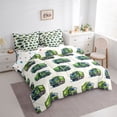 thumbnail image 2 of Castle Fairy Watercolor Garbage Truck Twin Bedding Sets 7-Piece for Teens, Minimal Seamless Print Bedding Comforter Set for Bedroom, Green, 2 of 7