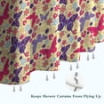thumbnail image 6 of Butterfly Colorful Wing Pattern Shower Curtain 84"x72" ,Bathroom Decorative Shower Curtains Set with 12 Hooks,Modern Waterproof Washable Shower Curtain, 6 of 6