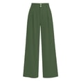 thumbnail image 7 of Lenpel Wide Leg Office Pants for Women Fashion High Waist Double Button Pleated Dress Trousers Casual Business Pants with Pockets, 7 of 7