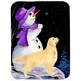 thumbnail image 1 of Carolines Treasures SS8950LCB Snowman With Golden Retriever Glass Cutting Board- Large, 1 of 1