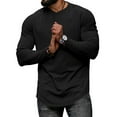 thumbnail image 5 of sageysalite Long Sleeve Tops for Men Casual Base Layer Crew Neck Pullover Basic Solid Color Lightweight Breathable Athletic Tops, 5 of 8