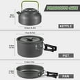 thumbnail image 3 of Establecimiento utensilios para acampar conjunto de cocción 3 personas 22 piezas pot de campamento y sartén cocina para acampar al aire libre mochilero con mochila con bolsas de, 3 of 7