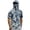 #115Blue, variant on Men's Lightweight Camouflage Gradient Quick Dry Fishing Hoodie Shirt - UPF 50  Sun Protection Short Sleeve Shirts with Neck