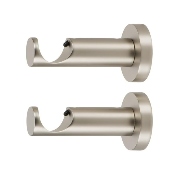 Juego de 2 soportes para barras de cortina Ivilon para techo y pared