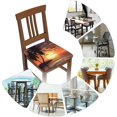 thumbnail image 6 of Set of 6 Removable Chair Seat Covers for Dining Room, Coconut Palm Tree Stretchable Wedding Party Chair Slipcovers Cushion Protector Sea Beach Sunset Furniture Decor, 16.9x16.9 Inches, 6 of 6