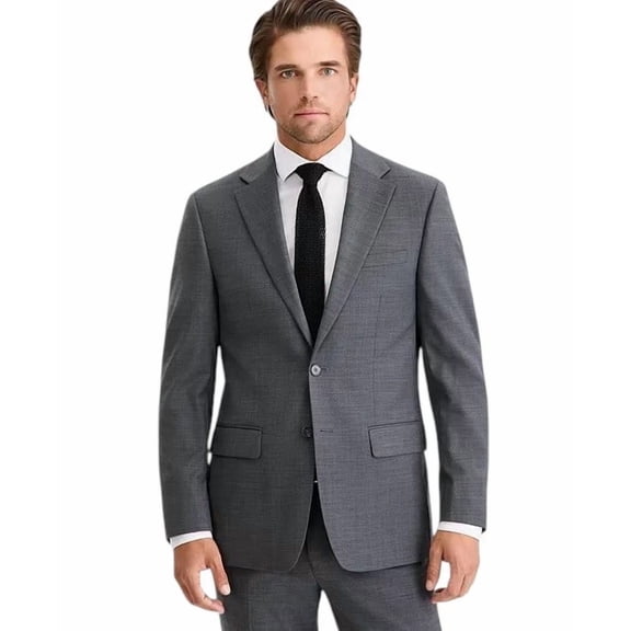 Calvin Klein Mens Slim fit Suit Jacket Blazer 38 S Charcoal Grey Solid Stretch