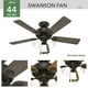 thumbnail image 2 of Ventilador de techo Hunter Swanson 44" LED Bronce 5 aspas con cadena de tiro, 2 of 9