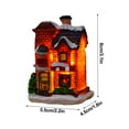 thumbnail image 3 of Christmas Village Village de Noël Maisons de Village de Noël Éclairées à DEL avec Figurines Collection Déco de Pièce Intérieure - Bâtiments de Collection, 3 of 14