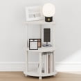 thumbnail image 4 of Furinno TURN-N-TUBE 3-Tier Half Round Table Top Nightstand End Table White, 4 of 4