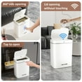 thumbnail image 2 of PrettyCare Garbage Bins,Automatic Sensor with Lid 2 Pcs,14L Touchless Trash Cans for Bathroom, Kitchen, Bedroom, Office GW01 White, 2 of 10