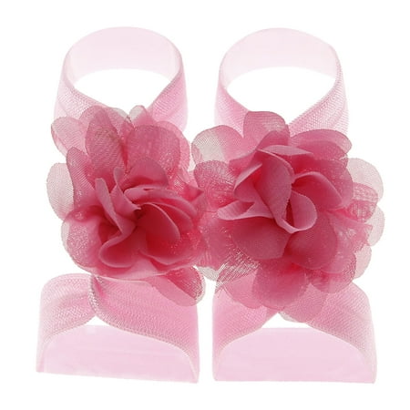 

〖TOTO〗Toddler Shoes 22 Pairs Solid Chiffon Flower Barefoot Sandals Feet Accessories For Baby Girls Newborns Infants Toddlers Kids