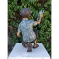 thumbnail image 5 of Nifao Little Boy Playing with Two Frogs Outdoor Fountain Statue, Bronze Garden Water Feature Sculpture for Patio & Yard – Garden Outdoor Decor Sculpture, 18"L x 16"W x 25"H, 5 of 9
