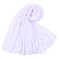 thumbnail image 2 of Women's Stretch Jersey Hijab Scarf with Soft Knit Fabric and Long Length for Daily Wear Travel Modest Fashion and Religious Occasions White, 2 of 4
