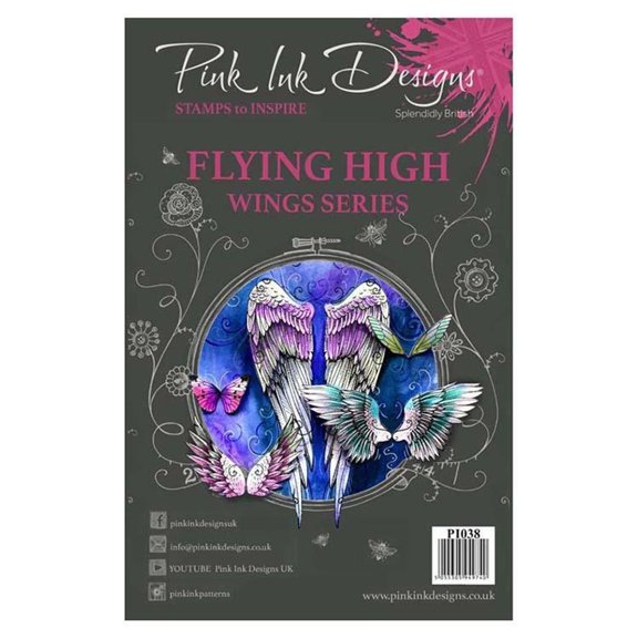 Pink Ink Designs A5 Clear Stamp Set-Flying High