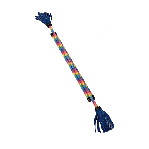 Z-Stix Professional Juggling Flower Sticks-Devil Sticks and 2 Hand Sticks, High Quality, Beginner Friendly - Festival Series (King, Rainbow)