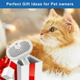 thumbnail image 4 of Cat Steam Brush for Shedding, 4 in 1 with Release Button, Self Cleaning Pet Misting Hair Comb with Handle for Grooming Kitten Dog(White), 4 of 6