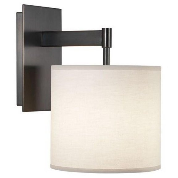 Z2172-Robert Abbey Lighting-Echo 1-Light Wall Sconce 8 Inches Wide and 11.875 Inches Tall-Deep Patina Bronze Finish