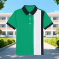 thumbnail image 2 of NAISIBABY Kids Boys Polo Shirt, Short Sleeve Cotton Collar Button-Up Summer School Uniform Pique T-Shirt Green 14T, 2 of 8