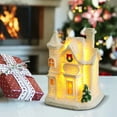 thumbnail image 4 of Christmas Mini Snow House 2025 - LED Lighted Winter Village Cottage with Resin Figurine for Xmas Scene Desktop Decoration, Tiny Ornament, 4 of 5