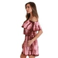 thumbnail image 2 of Riviera Sun Women's Tie Dye Off-Shoulder Cover-Up Dress for Swimwear (Pink, 3X), 2 of 3
