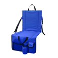 thumbnail image 4 of Silla de estadio portátil, con cojín acolchado de bolsillo, colchoneta para sentarse, tela Oxford, ancha y ligera para acampar, senderismo, playa, Azul, 4 of 7